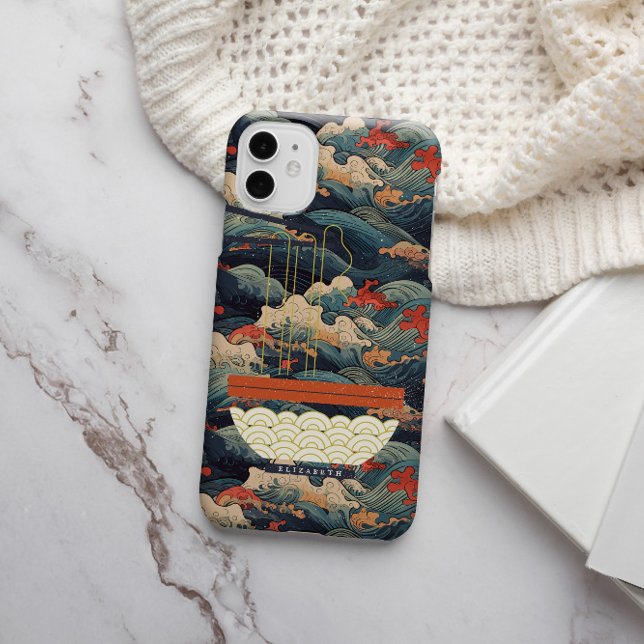 Japanische Wellen-Monogramm-Ramen Case-Mate iPhone Hülle (Von Creator hochgeladen)