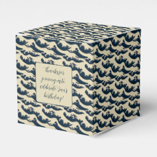 Japanische Wellen quadratische Gefälligkeitsbox Geschenkschachtel