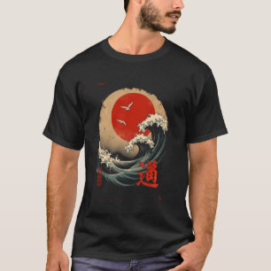 Japanische Wellengestaltung T-Shirt