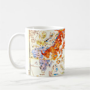 Japanische Weltkarte 1800 Tasse