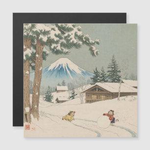Japanische Winterlandschaft - Magnetkarte