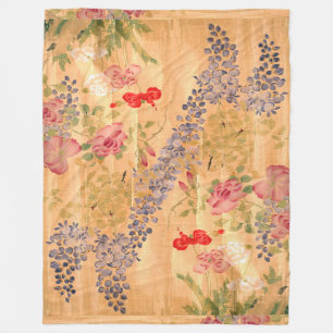 Japanische Wisteria Rosen Blumen Floral Garten Fleecedecke
