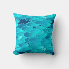 Japanische Wolken, Abend Sky, Türkis und Indio Kissen