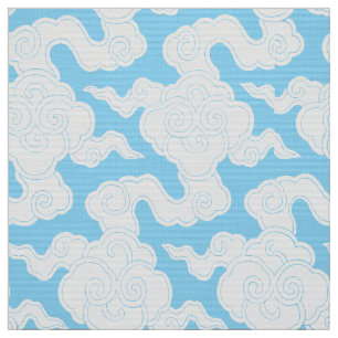 Japanische Wolken-Schablone Ise Katagami-Muster Stoff