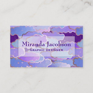 Japanische Wolken, Twilight, Violet und Tief Lila Visitenkarte