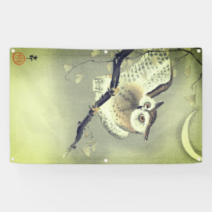 JAPANISCHE WOODBLOCK DRUCK-EULE Fahne Banner