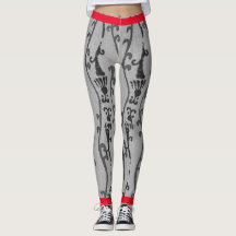 JAPANISCHE WOODBLOCK PATTERN DRUCKTE LEGGINGS