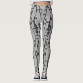 JAPANISCHE WOODBLOCK PATTERN DRUCKTE LEGGINGS