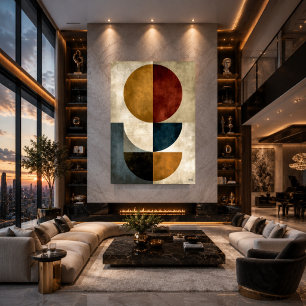 Japanische Zen-Geometrische Abstrakte Wandkunst Poster