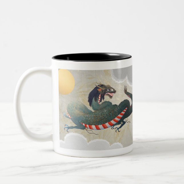 Japanische Zwillingsdrachen 11oz Zweifarbige Tasse (Links)