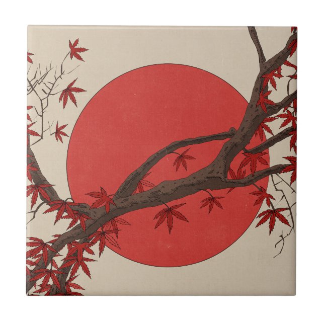 Japanischer Ahornbaum Fliese (Vorderseite)