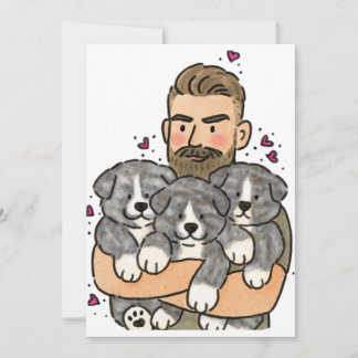 Japanischer Akita Inu Brindle Einladung