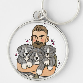 Japanischer Akita Inu Brindle Schlüsselanhänger