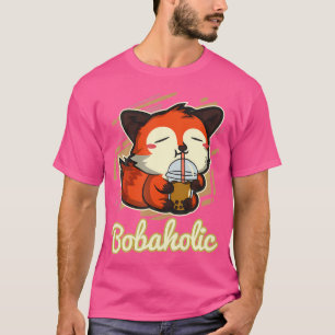 Japanischer Anime Kawaii Boba Bubble Tea Fox T-Shirt