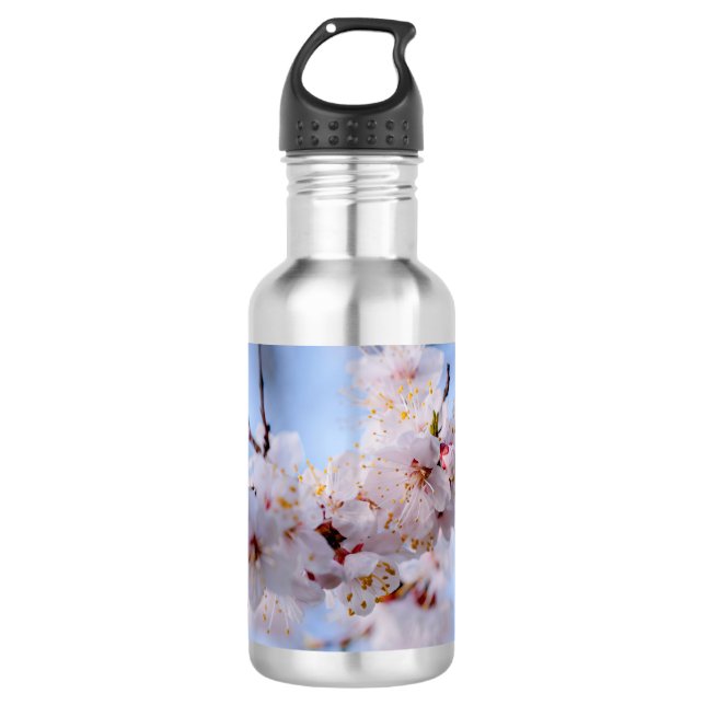 Japanischer Apricot Blossom Edelstahlflasche (Vorderseite)