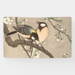 Japanischer Asiatischer Ohara Koson Vogel Meise Si Banner