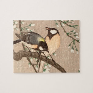 Japanischer Asiatischer Ohara Koson Vogel Meise Si Puzzle