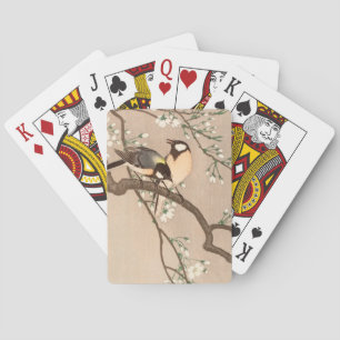 Japanischer Asiatischer Ohara Koson Vogel Meise Si Spielkarten