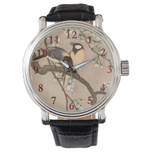 Japanischer Asiatischer Vogel Chickadee Songbird Armbanduhr