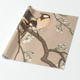 Japanischer Asiatischer Vogel Chickadee Songbird Geschenkpapier