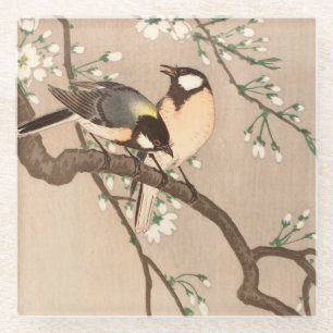 Japanischer Asiatischer Vogel Chickadee Songbird Glasuntersetzer
