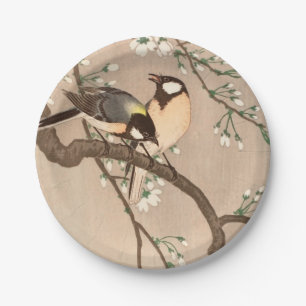Japanischer Asiatischer Vogel Chickadee Songbird Pappteller