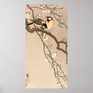 Japanischer Asiatischer Vogel Chickadee Songbird Poster