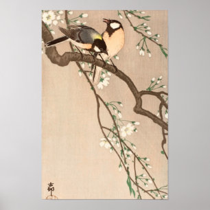 Japanischer Asiatischer Vogel Chickadee Songbird Poster