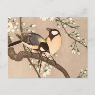 Japanischer Asiatischer Vogel Chickadee Songbird Postkarte