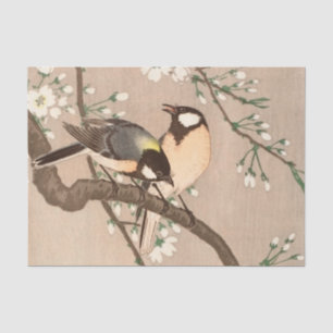 Japanischer Asiatischer Vogel Chickadee Songbird Seidenpapier