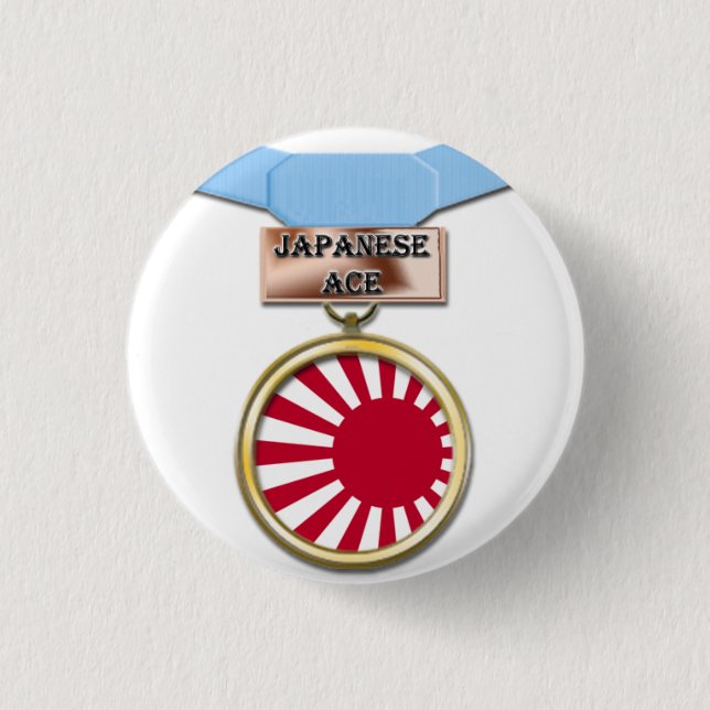 Japanischer Asmedaillenknopf Button (Vorderseite)