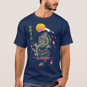 Japanischer ästhetischer Drache Asiatischer Demon T-Shirt
