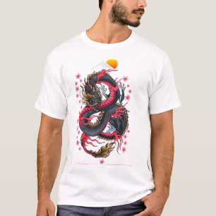 Japanischer ästhetischer Drache Tokio Japan Manga T-Shirt
