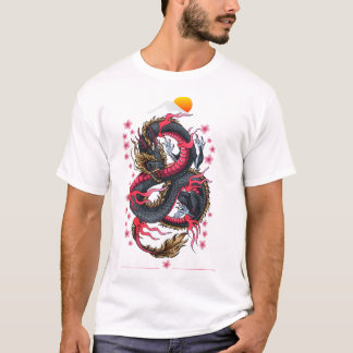 Japanischer ästhetischer Drache Tokio Japan Manga  T-Shirt