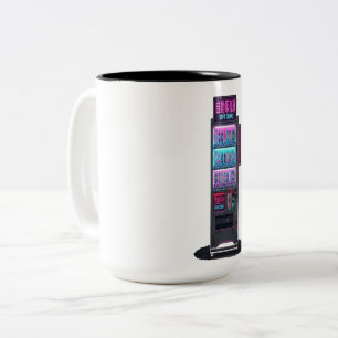 Japanischer Automat Cyberpunk Pixel Art Zweifarbige Tasse