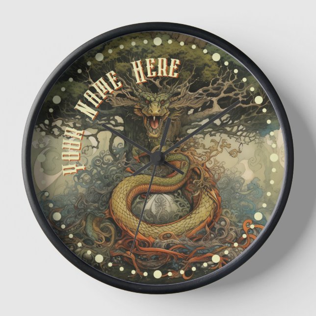 Japanischer Baumdrache Uhr (Vorderseite)