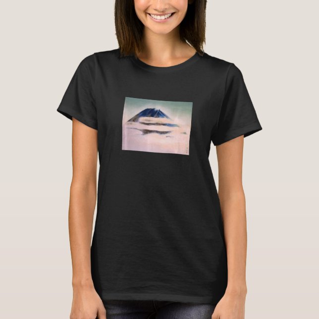 Japanischer Bergblick Japanisch Katsushika Hokusai T-Shirt (Vorderseite)