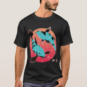 Japanischer blauer Koi-Fisch T-Shirt
