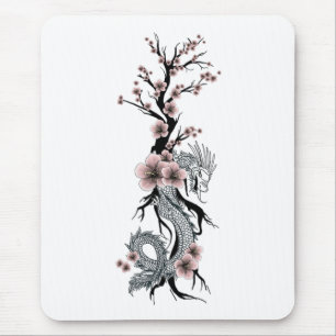 Japanischer Blumendrache Mousepad