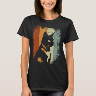 Japanischer Bobtail Cat Retro-Stil T-Shirt