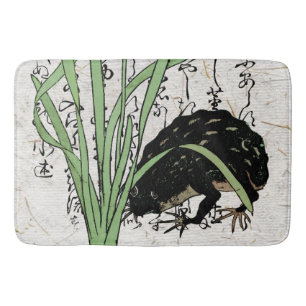 Japanischer botanischer Frosch/Toad aus dem achtze Badematte