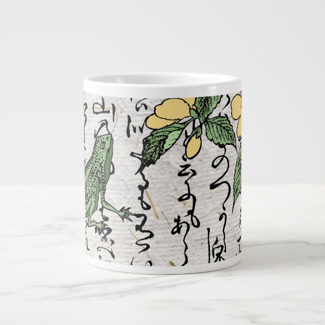 Japanischer Botanischer Frosch Toad im achtzehnten Jumbo-Tasse (Vorderseite)