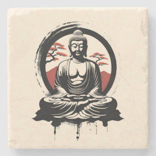 Japanischer Buddha Zen Steinuntersetzer