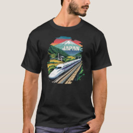 Japanischer Bullet Train und Fuji Mount T-Shirt