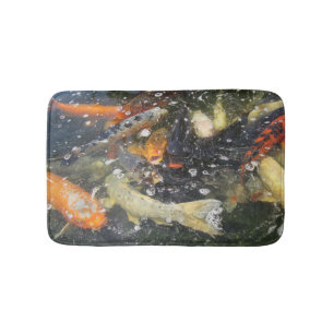 Japanischer Carp Koi Fisch schwimmen Badematte