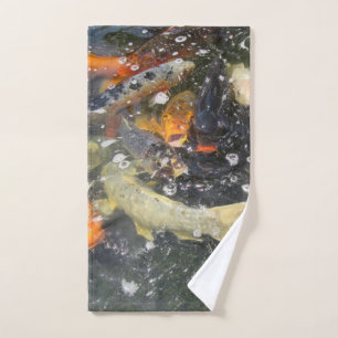 Japanischer Carp Koi Fisch schwimmen Badhandtuch Set
