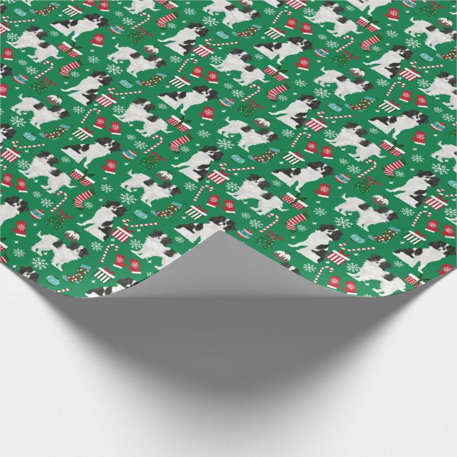 Japanischer Chin Hund Weihnachten Geschenkpapier (Ecke)