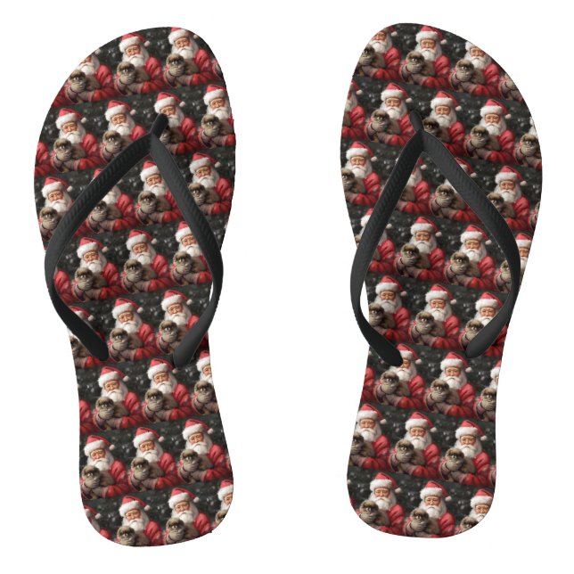 Japanischer Chin mit Weihnachtsfeiertag Flip Flops (Fußbett)