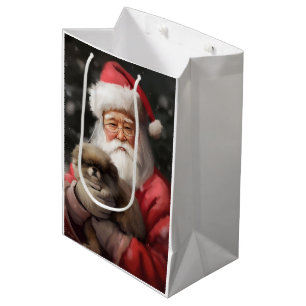 Japanischer Chin mit Weihnachtsfeiertag Mittlere Geschenktüte