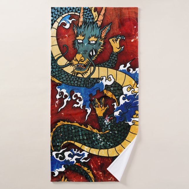 Japanischer Drache Badehandtuch (Badehandtuch)